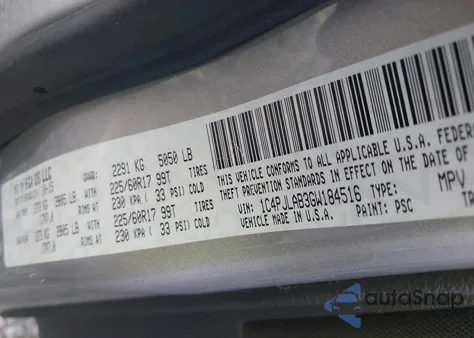 2016 Jeep Cherokee Sport from USA, damaged, VIN 1C4PJLAB3GW184516